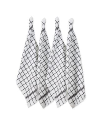 Windowpane Terry Dishtowel, Set of 4