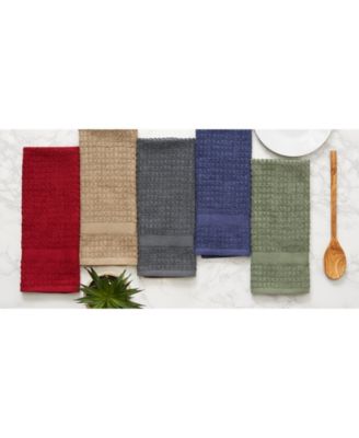 Solid Waffle Terry Dishtowel, Set of 4
