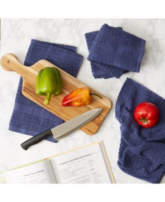 Solid Waffle Terry Dishtowel, Set of 4