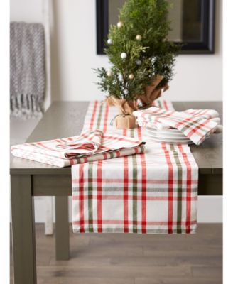 Kitchen and Table Top Jolly Tree Collection Tablecloth, Nutcracker Plaid, 52" x 52"
