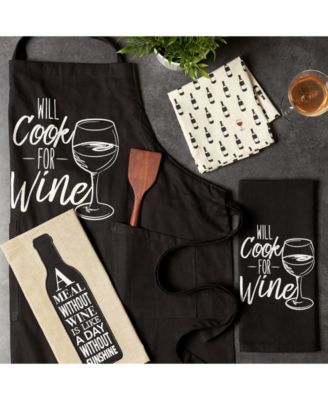 Chef Printed Apron, Cook for Wine, 1 Piece