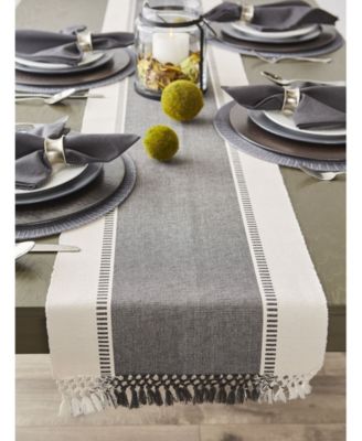 Mineral Dobby Stripe Table Runner, 13" x 72"
