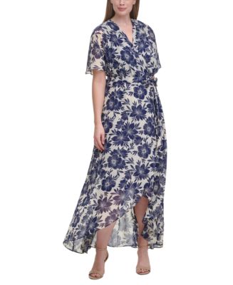 Jessica Howard Plus Size Split-Sleeve Maxi Dress - Macy's
