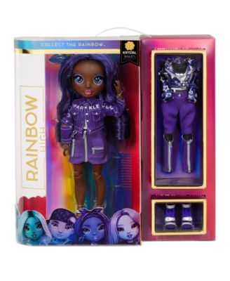 Rainbow High Krystal Bailey – Indigo Fashion Doll with 2 Complete Mix & Match Outfits and Doll Accessories