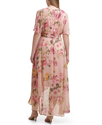 Jessica Howard Plus Size Floral-Print Maxi Dress - Macy's