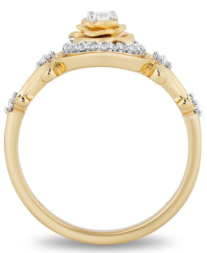 Enchanted Disney Fine Jewelry Diamond Belle 30th Anniversary Rose Ring