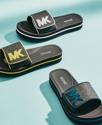 michael kors logo slide sandals