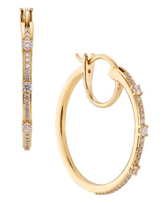 Photo 1 of AVA NADRI Pave 1" Small Hoop Earrings, Created for Macy's