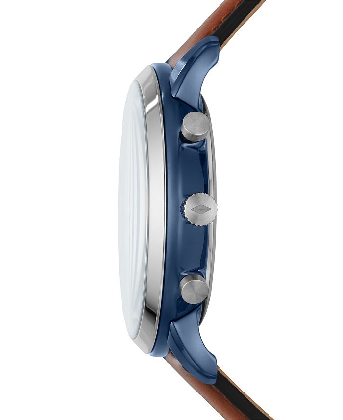 Fossil Men's Neutra Brown Leather Strap Watch 44mm Macy's