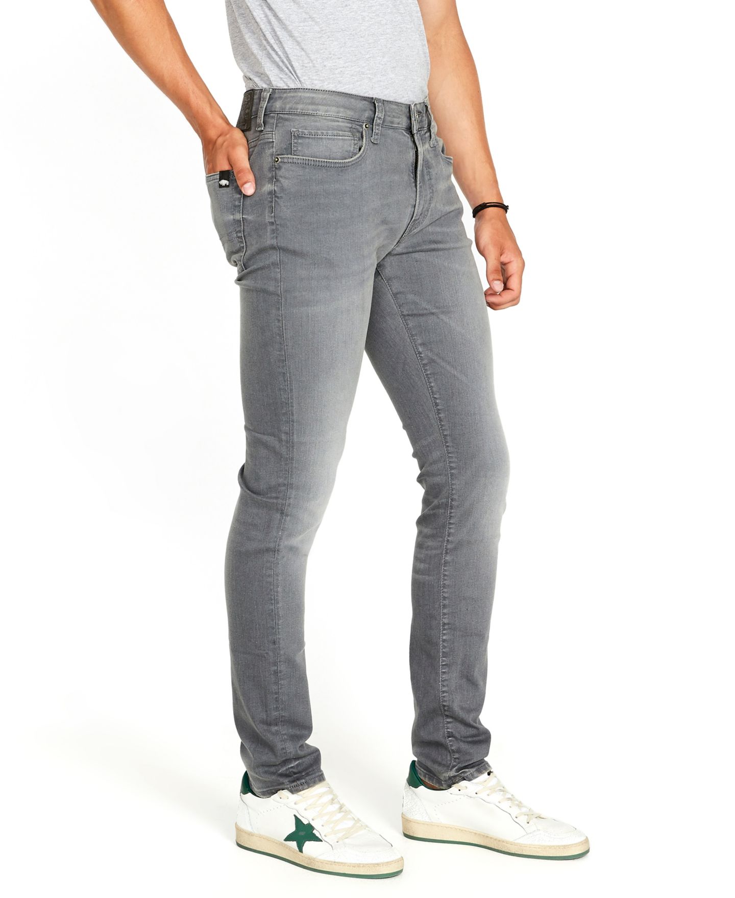 Мужские джинсы Buffalo David Bitton Skinny Max Stretch, цвет: Серый — фото 2