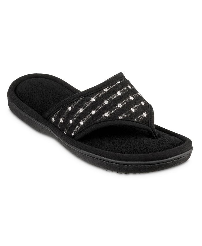 Isotoner Signature Women's Jersey Dot Ada Thong Slipper Macy's
