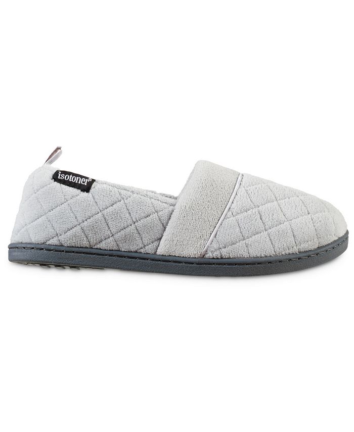 Isotoner Signature Quilted Memory Foam Microterry Slip On Slippers