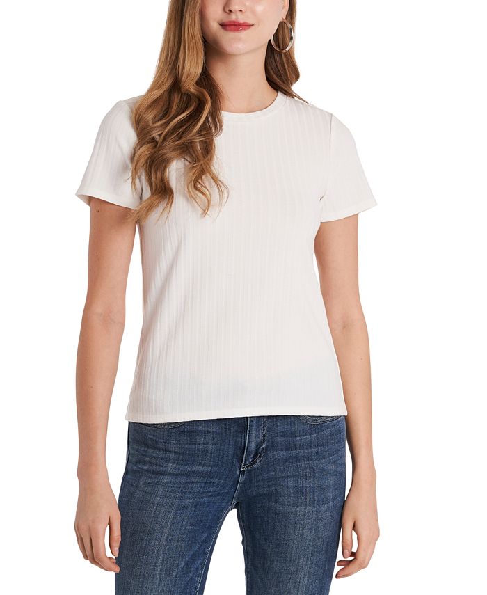 Vince Camuto Ribbed Knit T-Shirt - Macy's