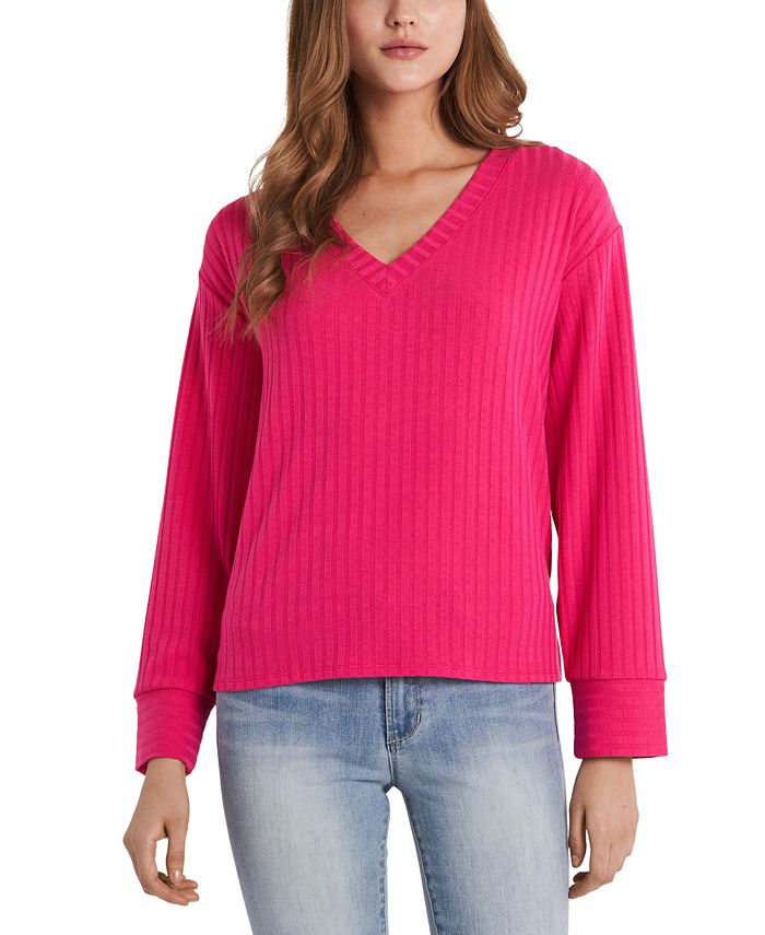 Vince Camuto Ribbed Knit Top - Macy's
