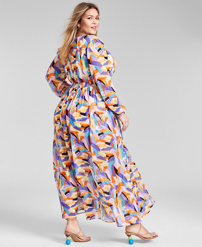 Nina Parker Trendy Plus Size 2-Pc. Dress & Shorts Set, Created for Macy ...