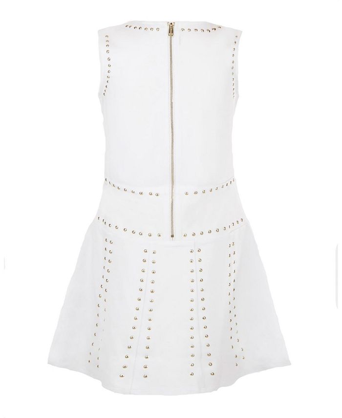 GUESS Big Girls Knit Ponte Studded Sleeveless Dress Macy's