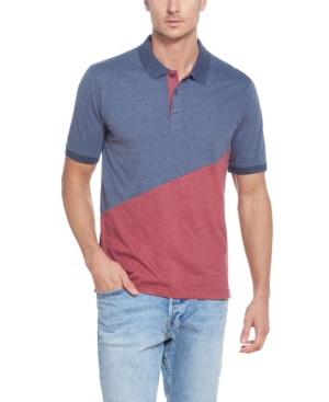 Men's Color Block Brushed Jersey Polo T-shirt