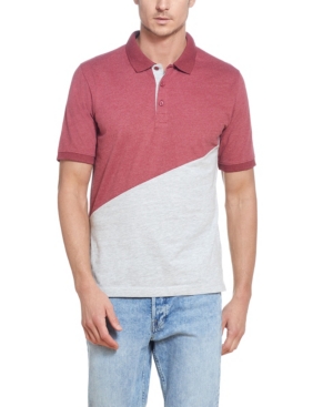 Men's Color Block Brushed Jersey Polo T-shirt