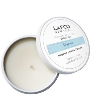Lafco New York Marine Bathroom Travel Candle, 4-oz. In White