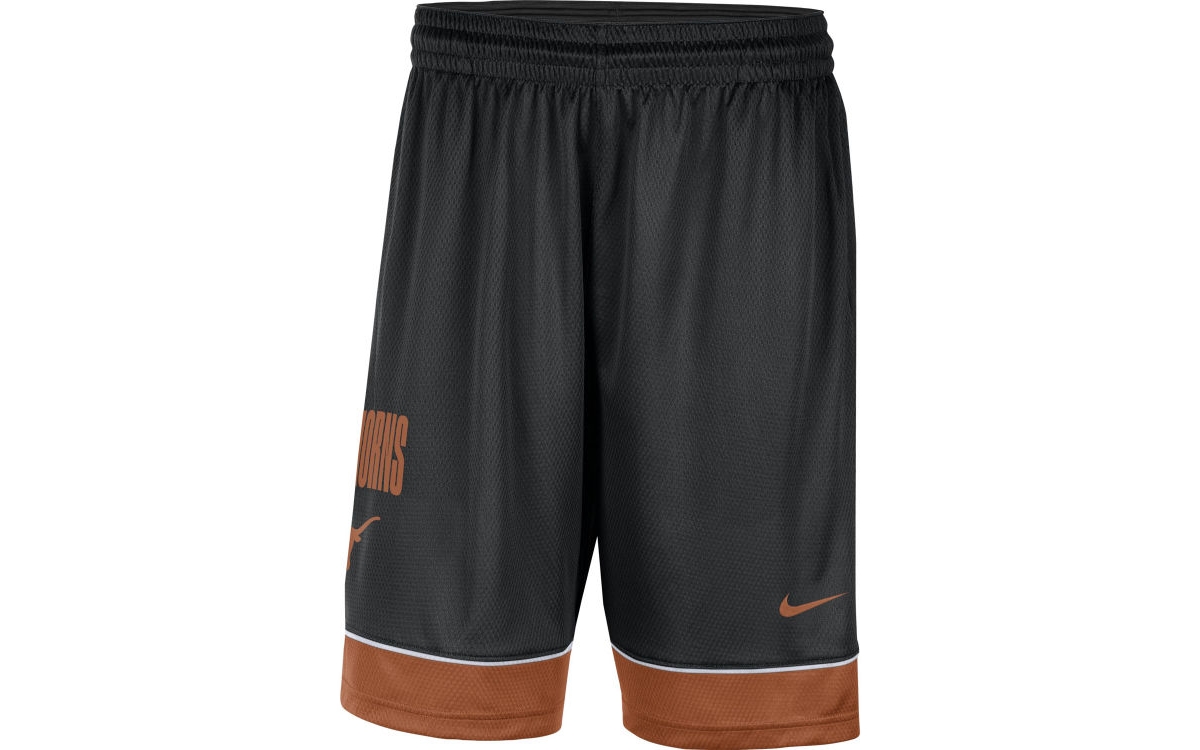 Shop Nike Texas Longhorns Fast Break Shorts In Black,orange
