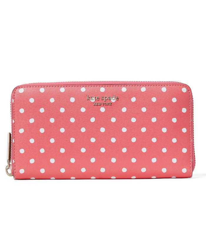 kate spade new york Spencer Dots Zip Around Continental Wallet - Macy's