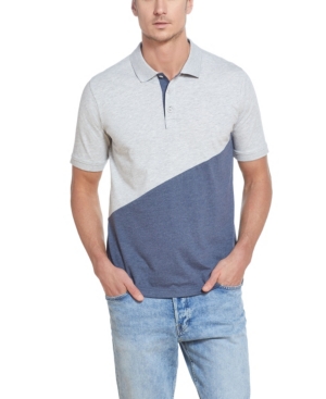 Men's Color Block Brushed Jersey Polo T-shirt