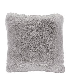 Cleo Ombre Shaggy Faux Fur Pillow, 20" x 20"