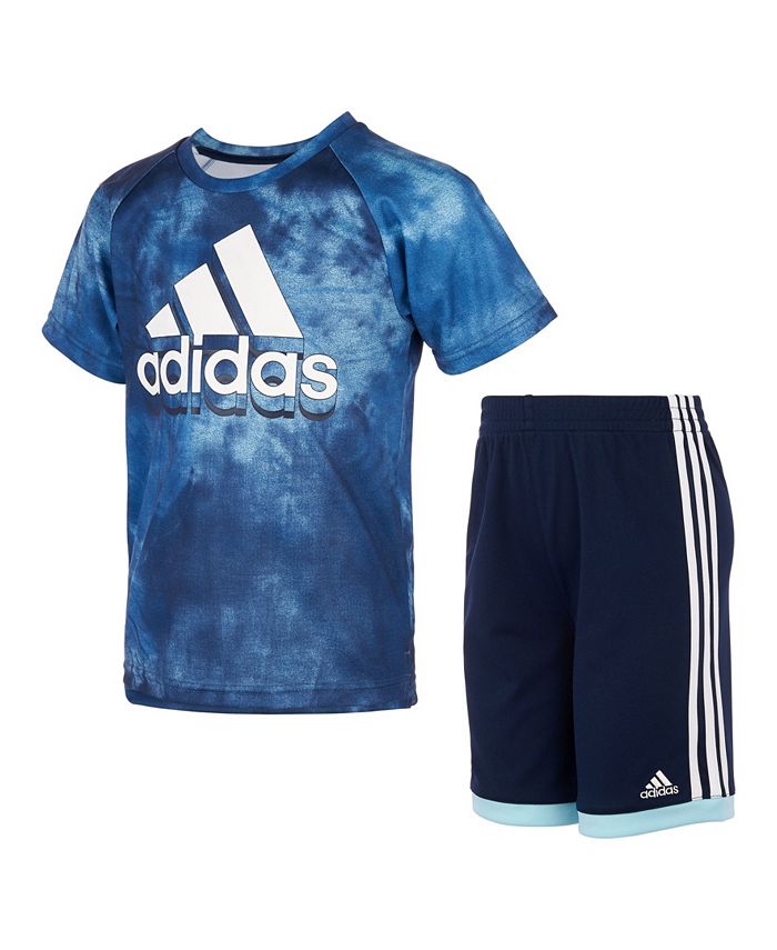 adidas Little Boys Print T-shirt and Shorts Set, 2 Piece - Macy's