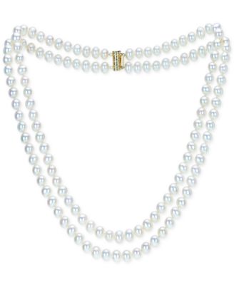 macy's double strand pearl necklace