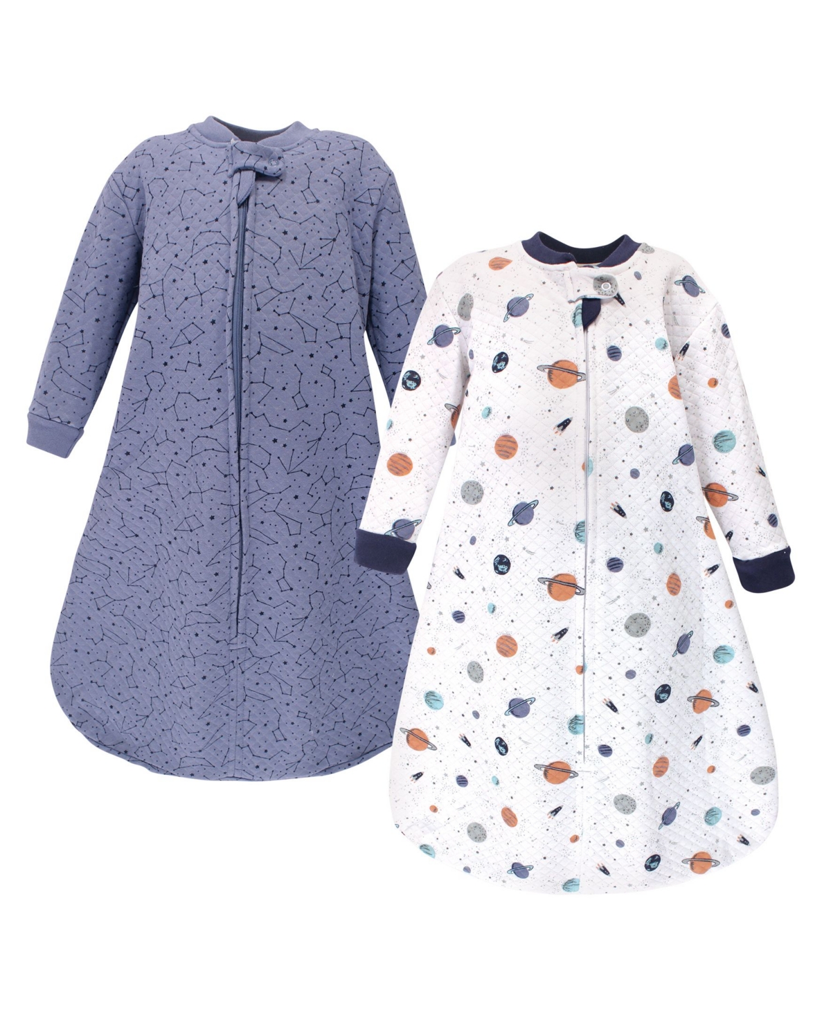 Baby Girls and Boys Premium Quilted Long Sleeve Sleeping Bag and Wearable Blanket - Multi Color 2