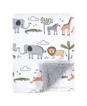 Baby Girls and Boys Plush Blanket With Sherpa Back