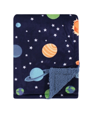 Baby Girls and Boys Plush Blanket With Sherpa Back