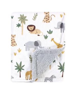 Baby Girls and Boys Plush Blanket With Sherpa Back