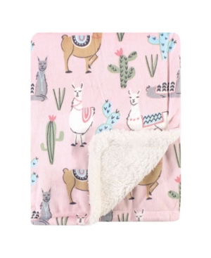 Baby Girls and Boys Plush Blanket With Sherpa Back