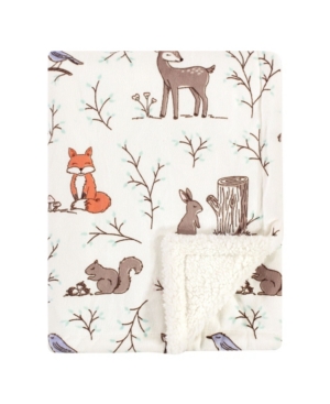 Baby Girls and Boys Plush Blanket With Sherpa Back