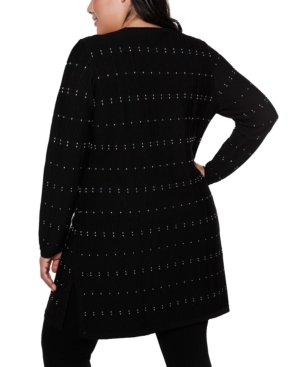 Belldini Black Label Plus Size Button Up Duster Cardigan