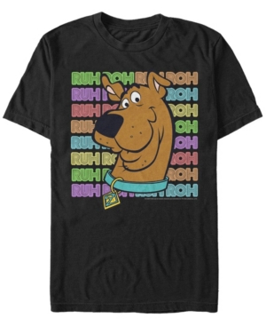 Fifth Sun Men's Scooby Doo Stacked Roh Short Sleeve T-shirt In Black
