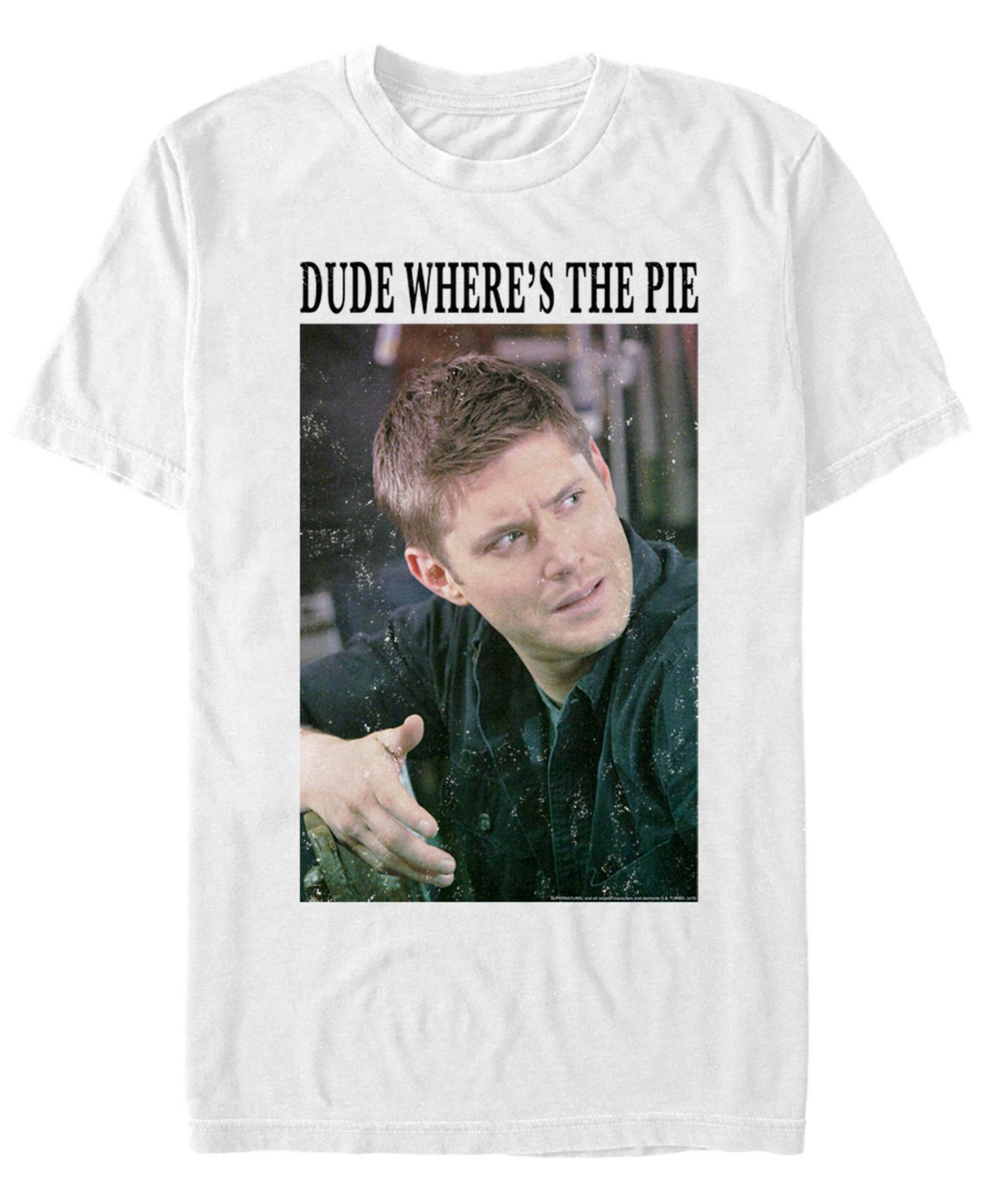 Мужская футболка Fifth Sun Supernatural Pie Dean Meme Short Sleeve, цвет: Белый — фото 1