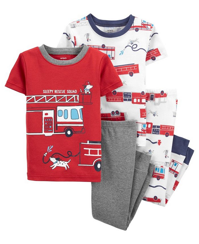 Carter's Baby Boy Firetruck Snug Fit Cotton Pajama Set - Macy's