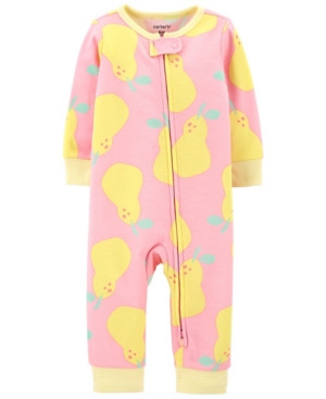 Carter's Baby Girls Pear Zip-Up Footless Sleep and Play One Piece