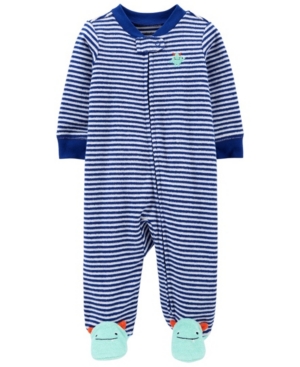 Baby Boys Monster Zip-Up Terry Sleep and Play One Piece