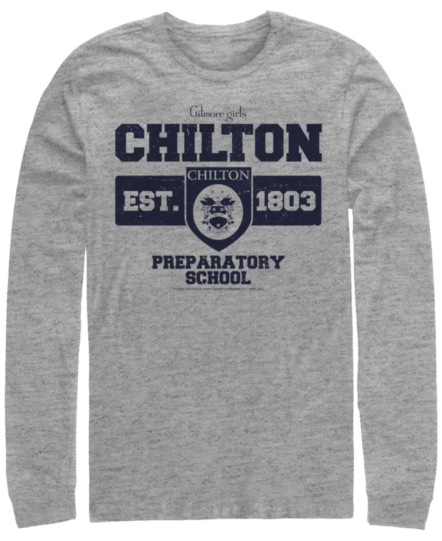 Мужская футболка Fifth Sun Gilmore Girls TV Property of Chilton Prepatory School Long Sleeve Crew, цвет: Меланжевый — фото 1