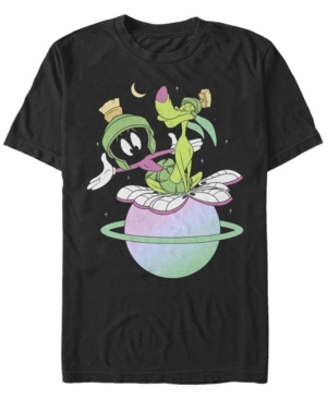 Fifth Sun Men's Looney Tunes Marvin Planet Short Sleeve T-shirt In Black