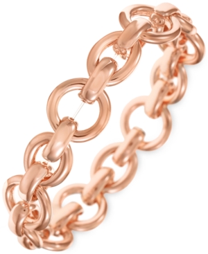 Alfani Large Link Stretch Bracelet, Created For Macy's In Rose Gold