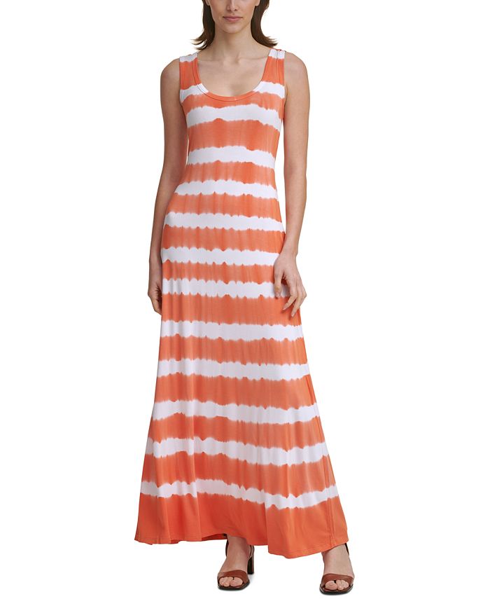 Calvin Klein Tie-Dyed Knit Maxi Dress & Reviews - Dresses - Women - Macy's