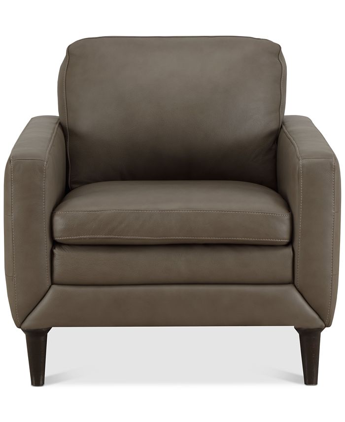 Furniture CLOSEOUT! Locasta 35" Tufted Leather Arm Chair, Created for