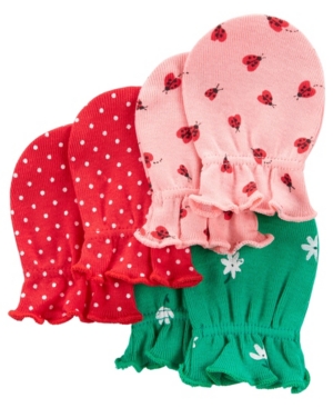 Carter's Baby Girl Mittens Pack of 3