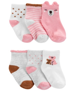 Baby Girls Animal Booties Pack of 6