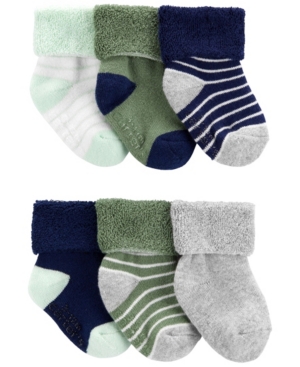 Baby Boys Terry Booties Pack of 6