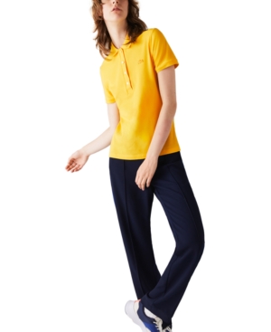 Lacoste Women's Slim-Fit Short-Sleeve Stretch Pique Polo Shirt